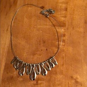 Lia Sophia silvertone necklace